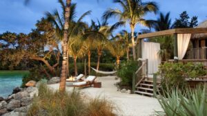 Little Palm Island Resort & Sps beach suite at dusk at one of the best luxury adults only resorts in Florida